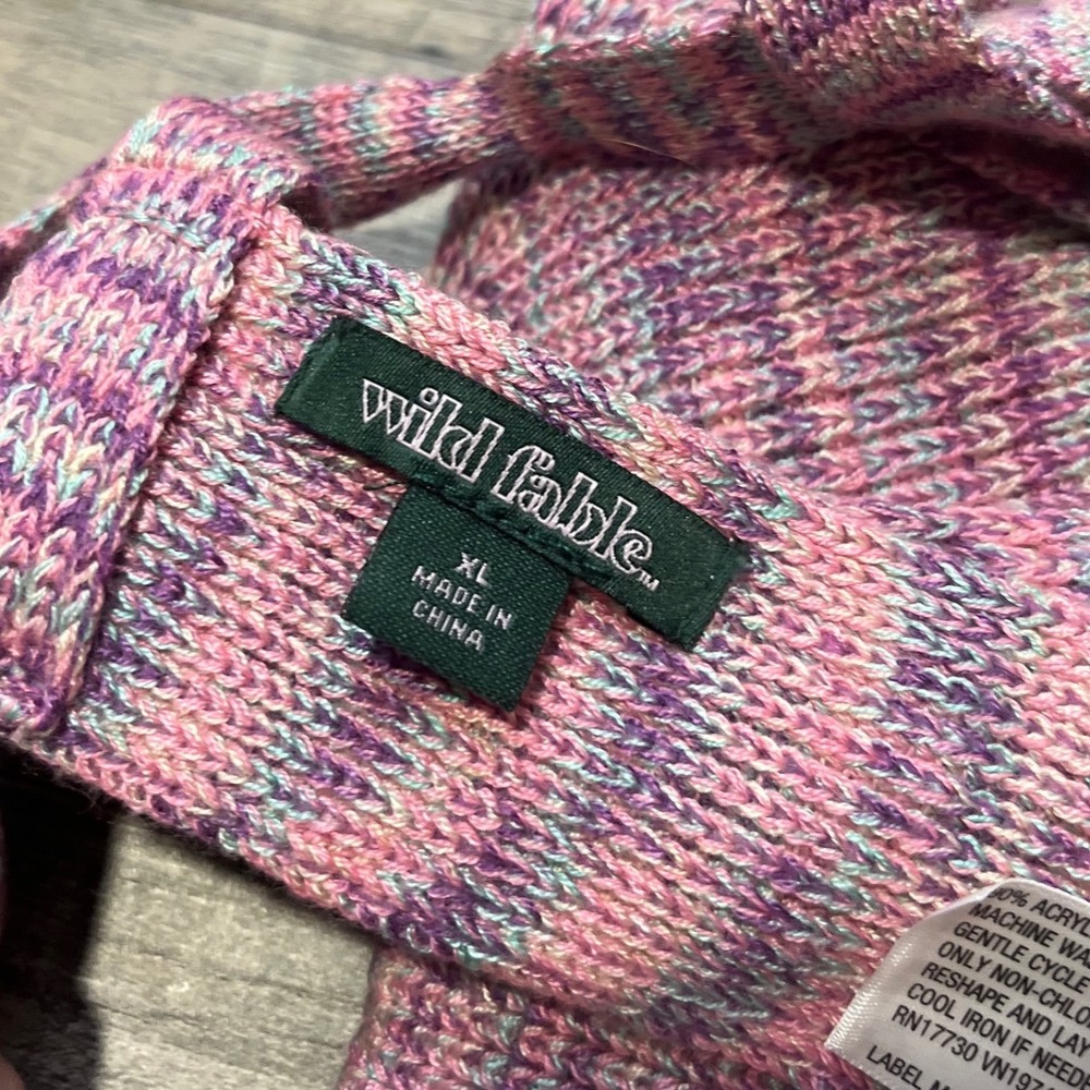 Wild Fable Space Dye Knit Bralette Top Pink‎ Purple XL Boho Festival Y2K Cropped - Picture 5 of 6
